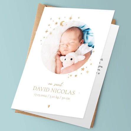 Felicitare personalizată cu text și poză - Baby