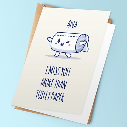 Felicitare personalizată cu text - Toilet paper