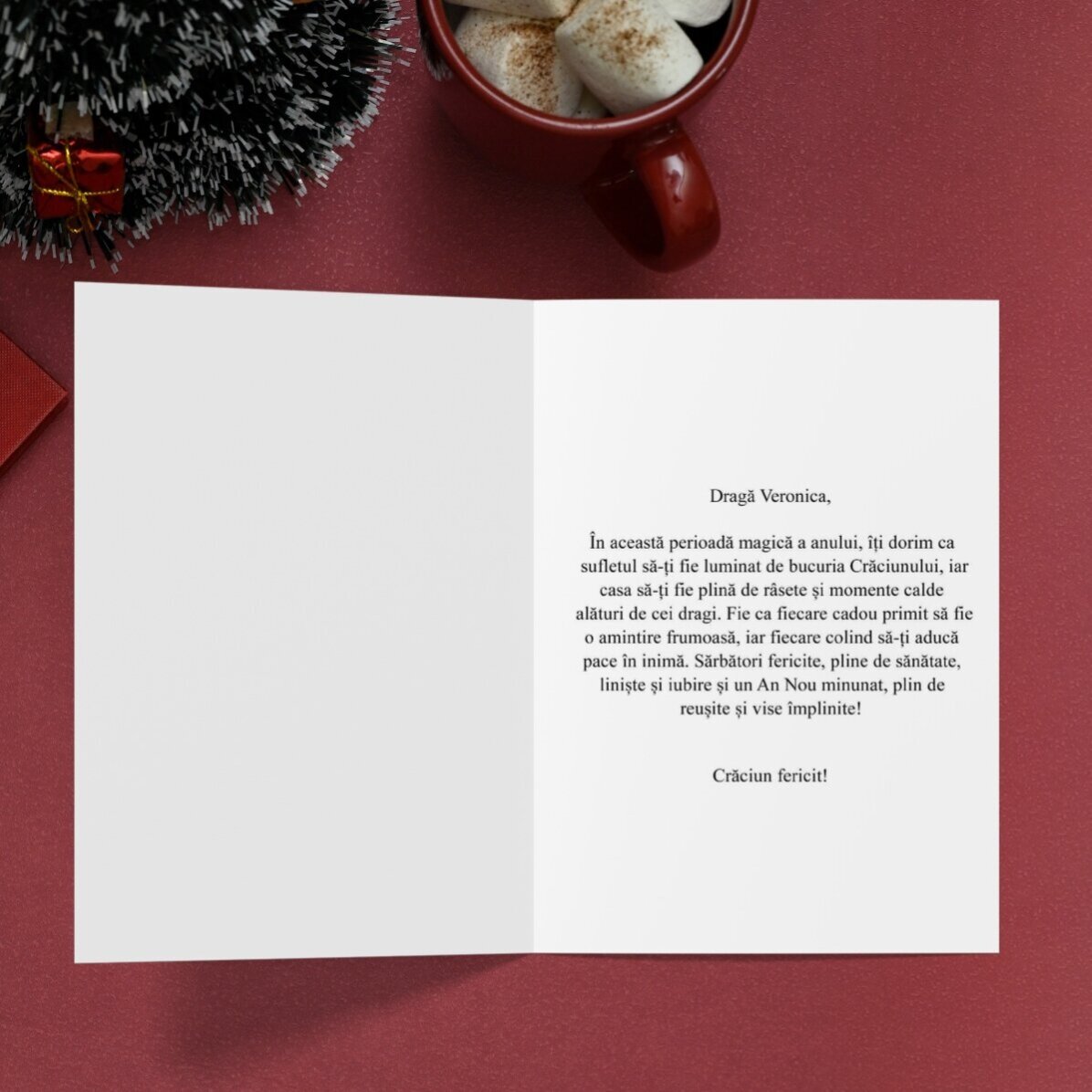 Felicitare personalizată de Crăciun - Familia noastră