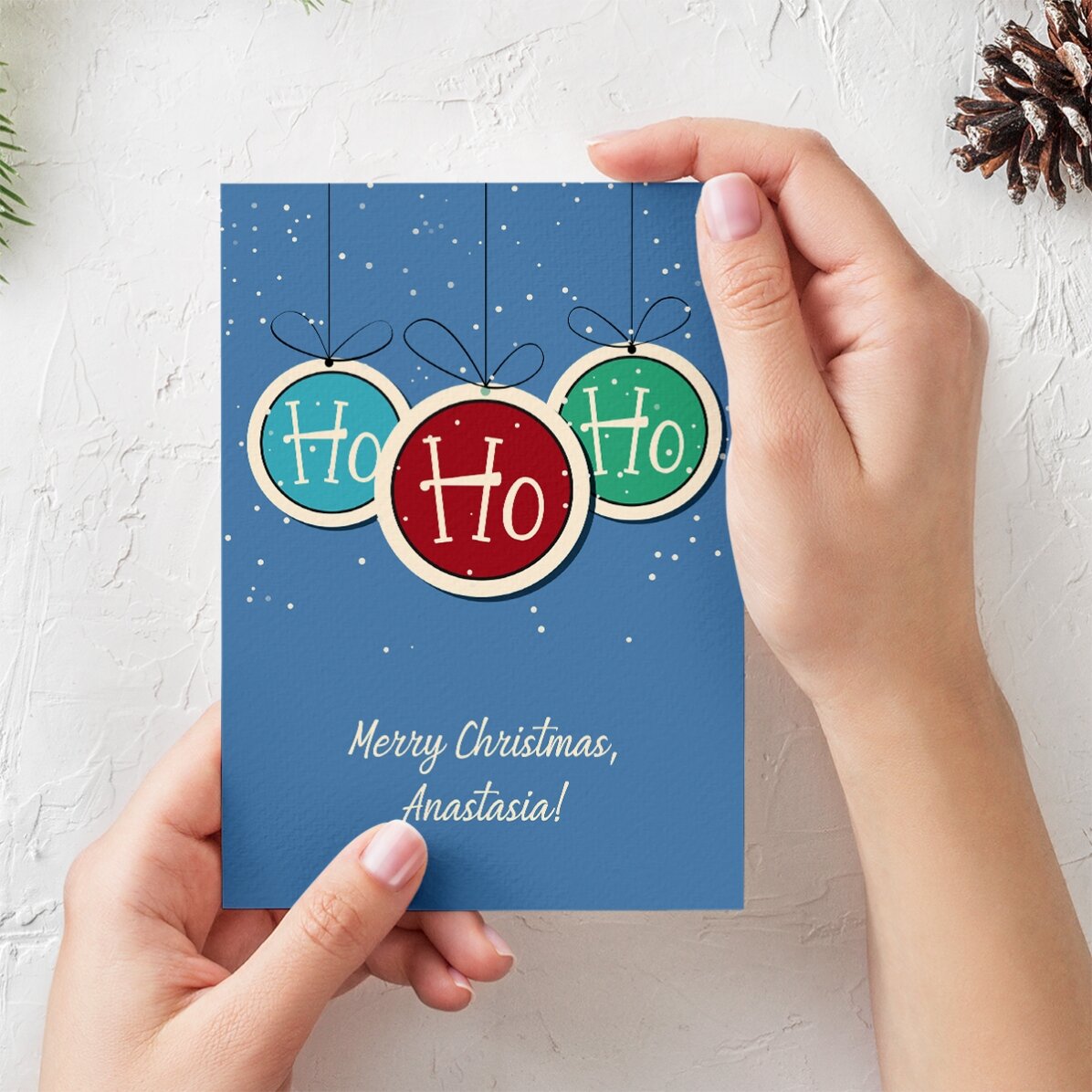 Felicitare personalizată - Globe ho, ho, ho!