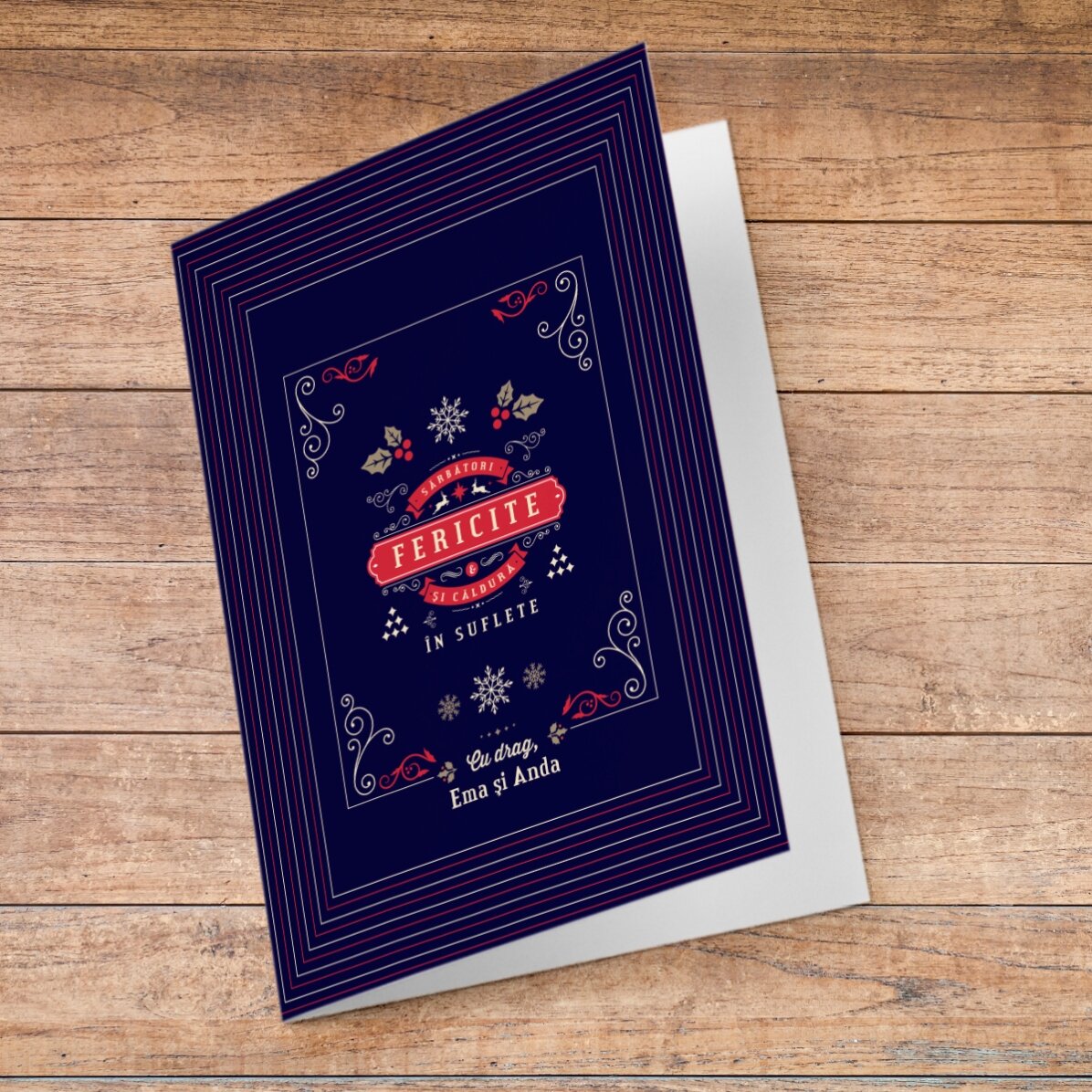 Felicitare personalizată - Model elegant