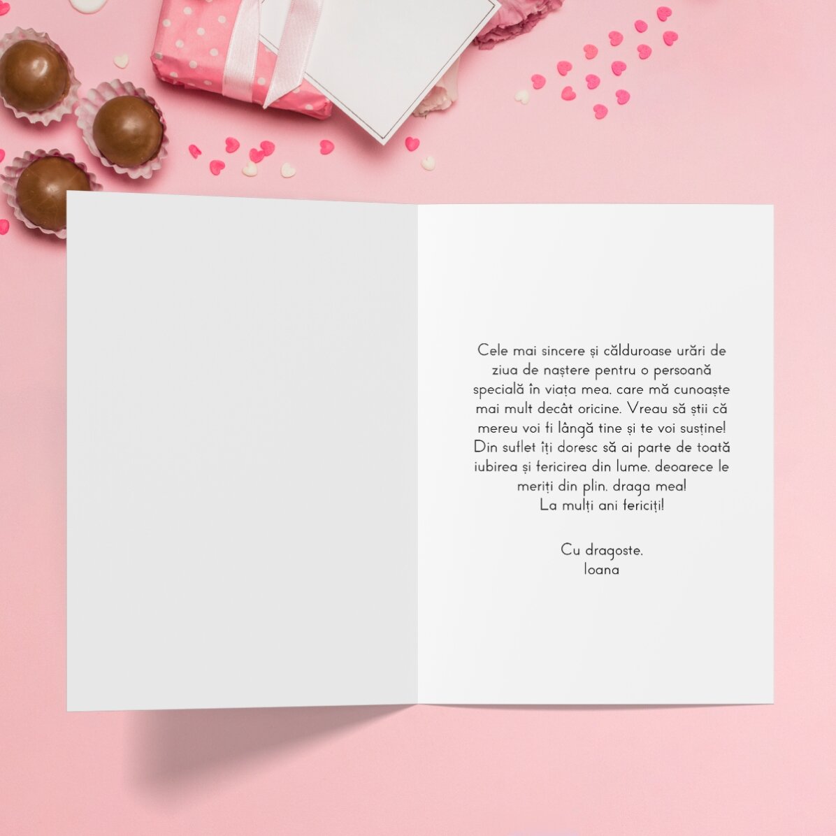 Felicitare personalizată - model flori