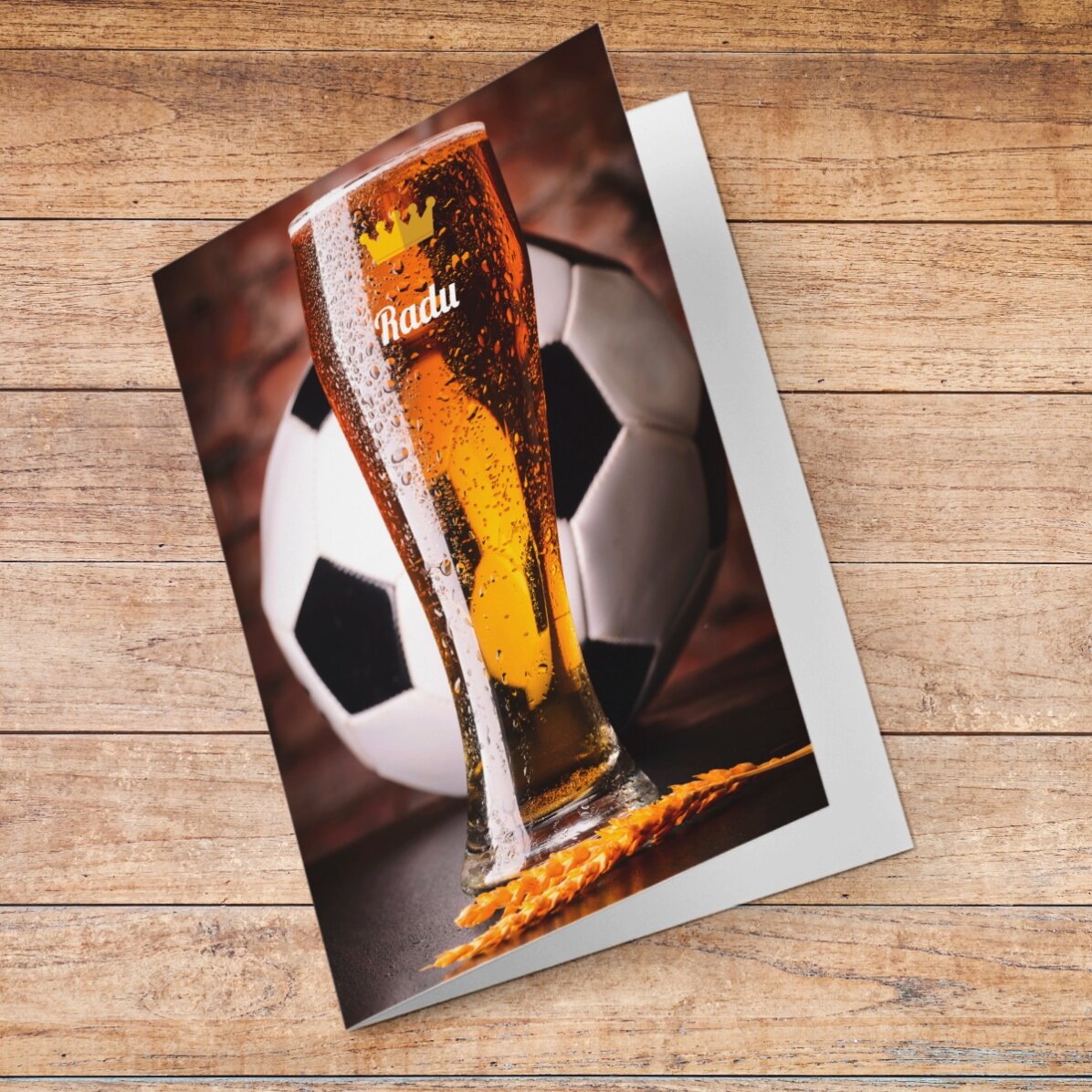 Felicitare personalizată pahar de bere