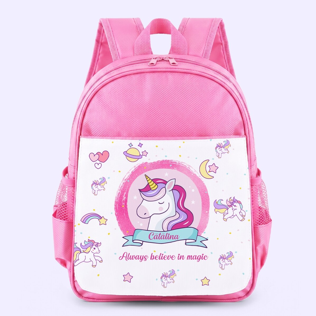 Személyre szabott iskolatáska felirattal – Unicorn
