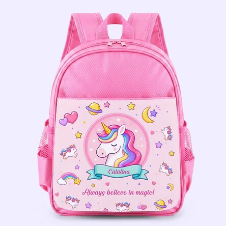 Személyre szabott iskolatáska felirattal – Unicorn