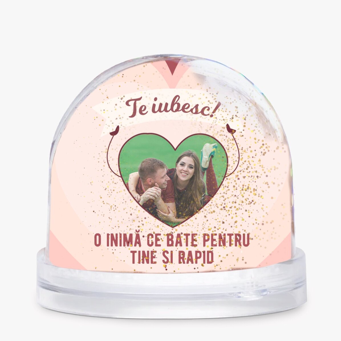 Glob de birou FC Rapid personalizat cu text și poză - Inima Rapidului