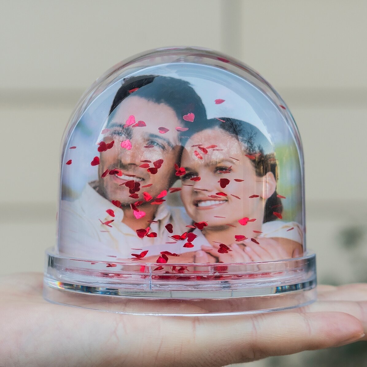 Glob de birou personalizat cu poză și mesaj - Crăciun fericit!