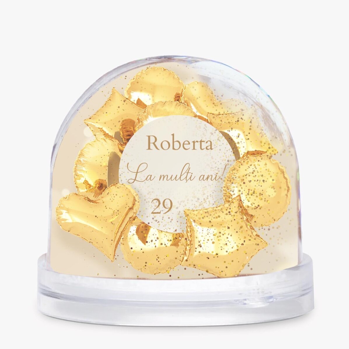 Glob de birou personalizat cu poză și text - Birthday balloons