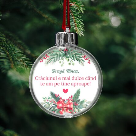 Glob personalizat cu mesaj - Crăciun
