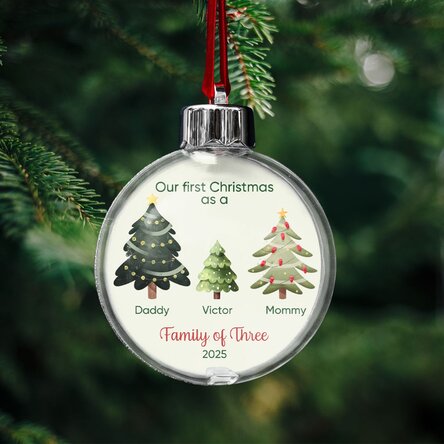 Glob personalizat cu mesaj - Family of Three