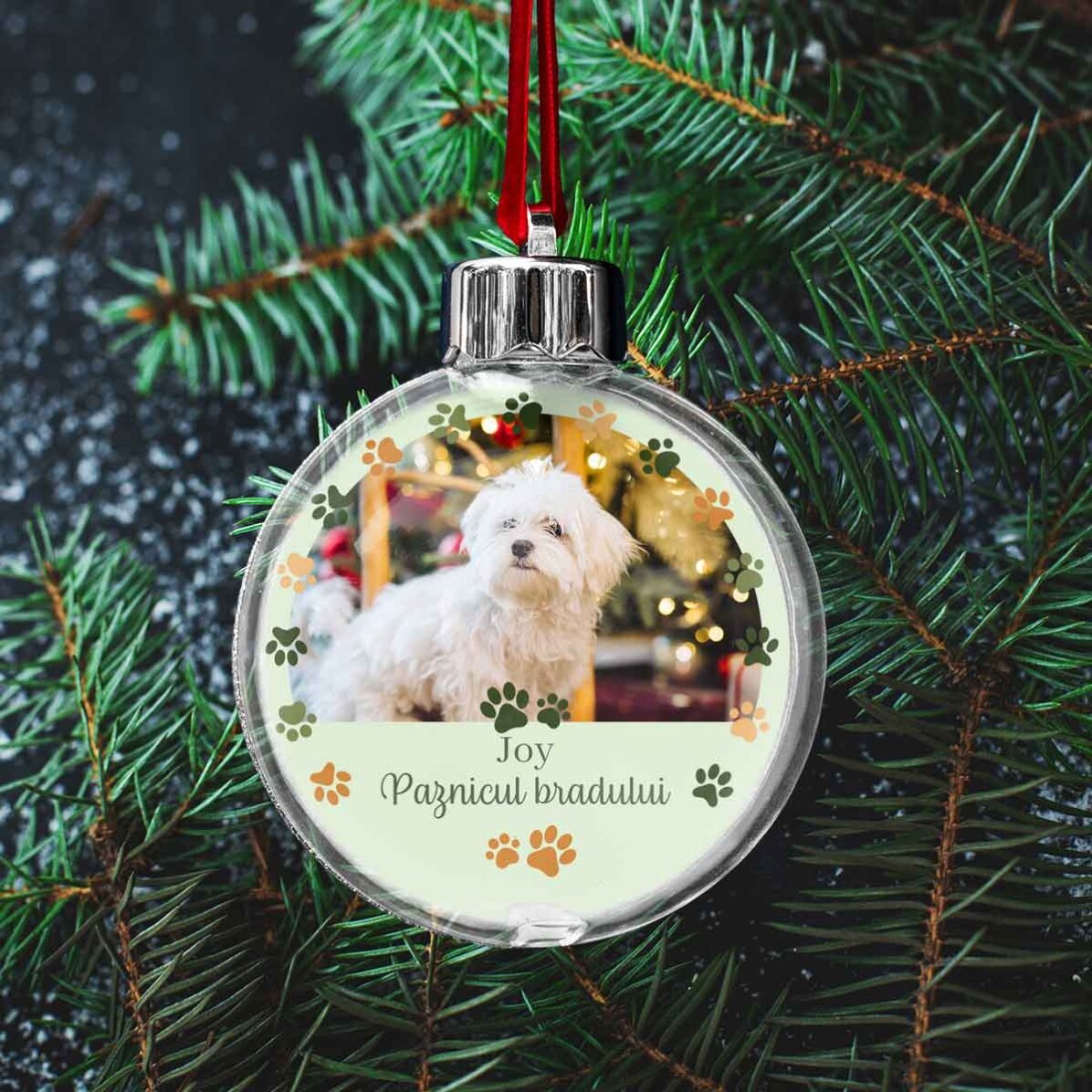 Glob personalizat cu mesaj și o poză - Animăluț