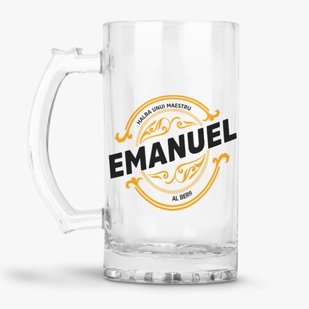 Halbă de bere personalizată cu numele tău