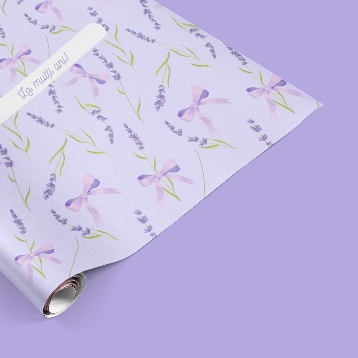 Hârtie de împachetat cadouri personalizată cu text - Lavanda