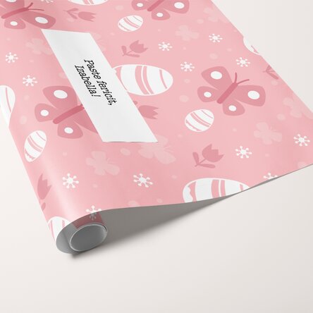 Hârtie de împachetat cadouri personalizată cu și text - model de Paște