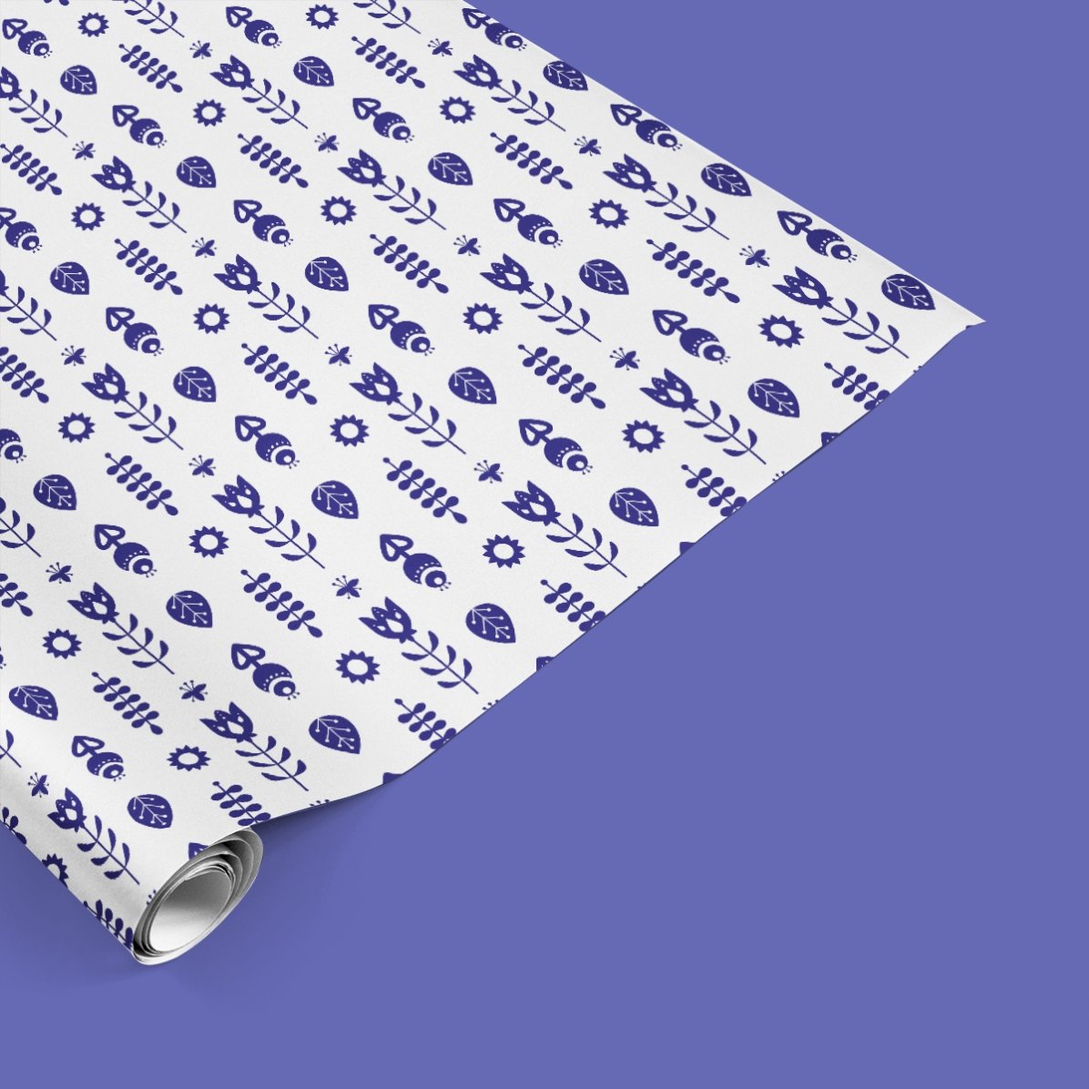 Hârtie de împachetat cadouri personalizată cu text - Model Vegetal