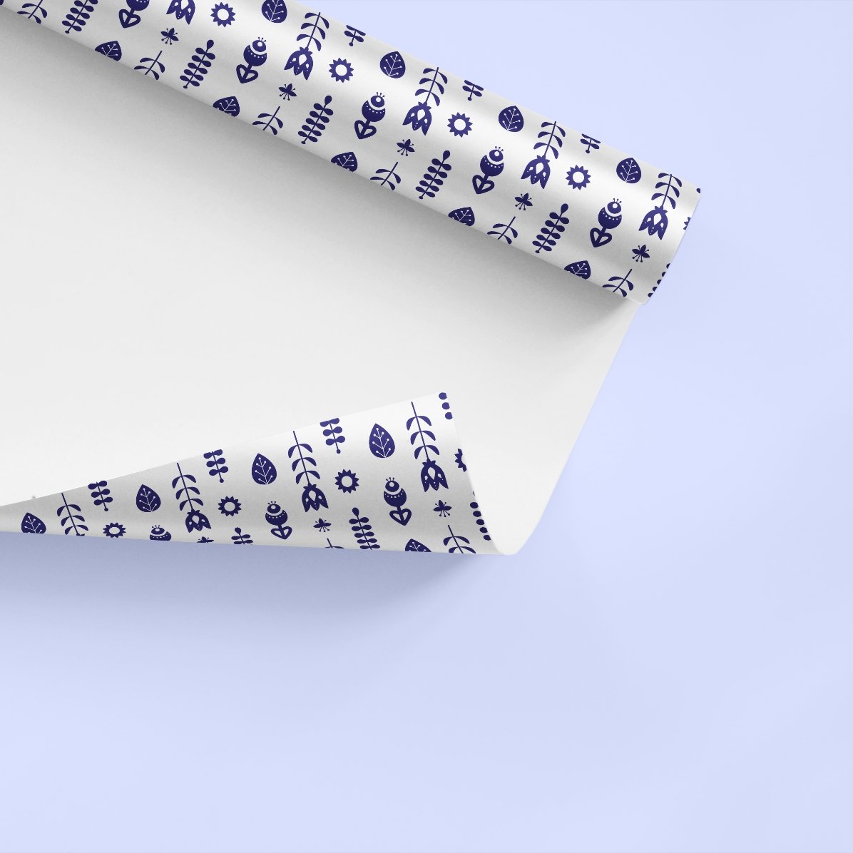 Hârtie de împachetat cadouri personalizată cu text - Model Vegetal