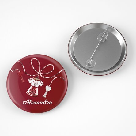 Insignă FC Rapid 1923 personalizată text - Mărțișor rapidist