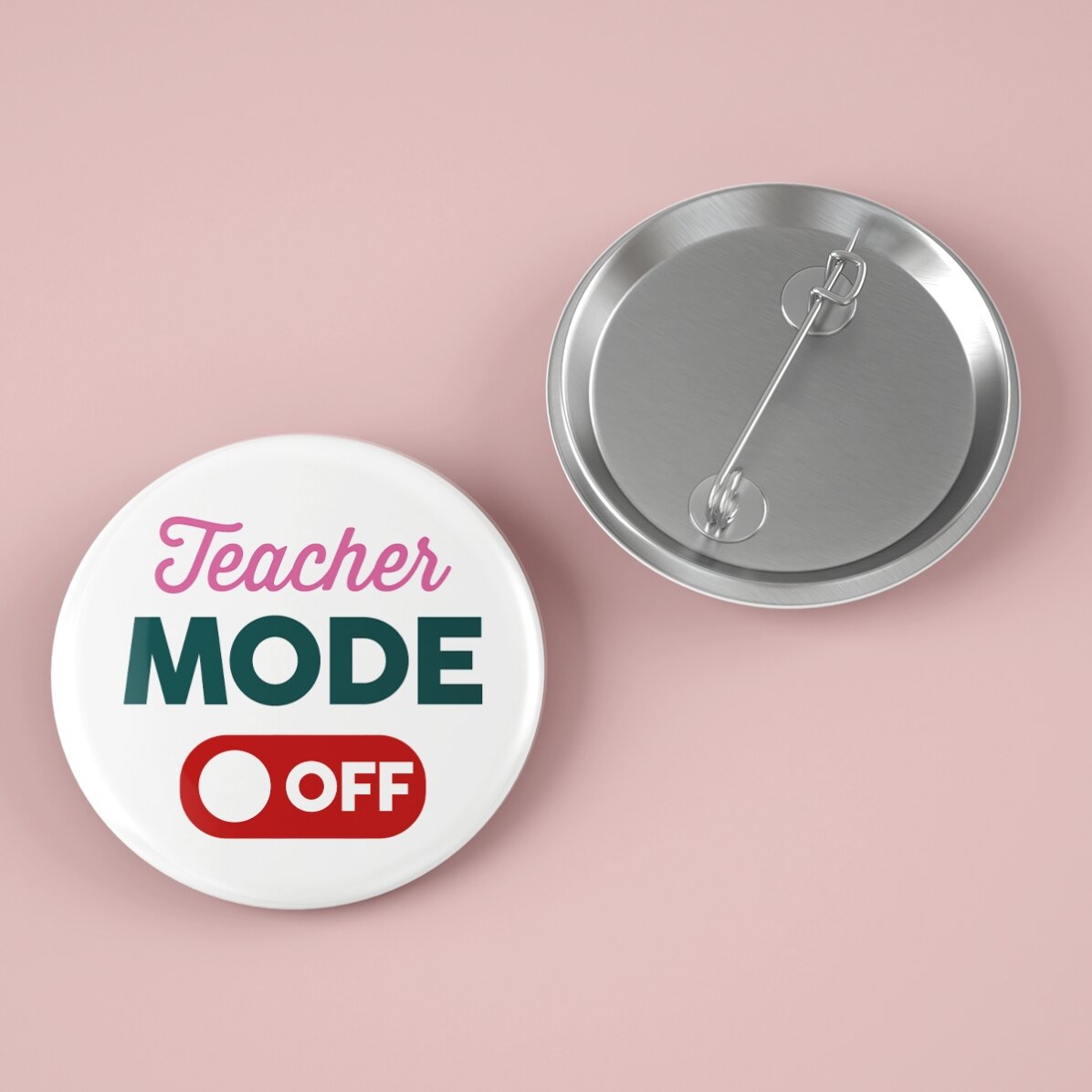 Insignă personalizată cu mesaj - Mode ON / OFF