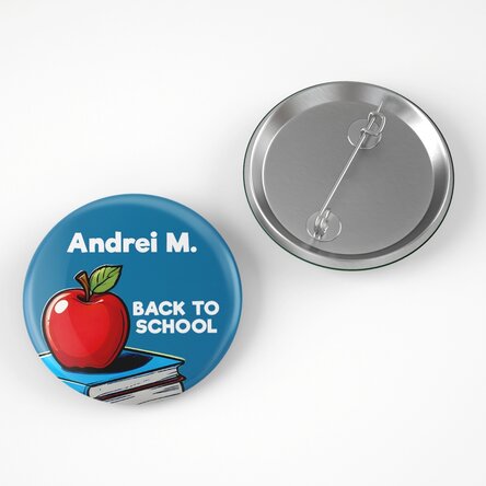 Insignă personalizată cu mesaj - School