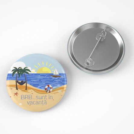 Insignă personalizată cu mesaj - Summer