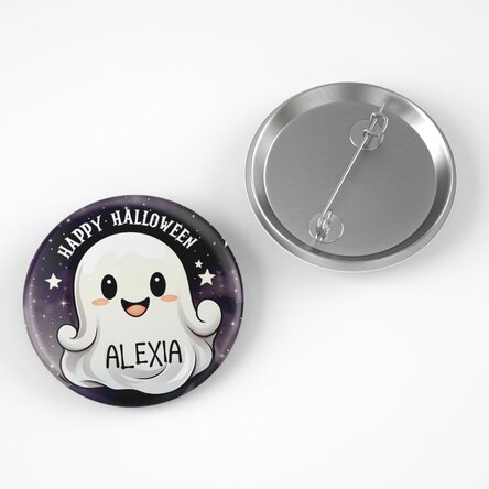 Insignă personalizată cu nume - Fantomă simpatică