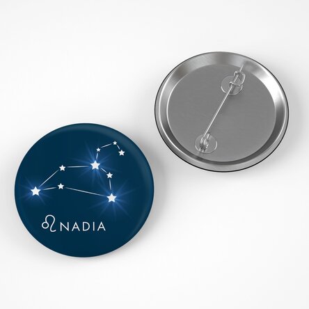 Insignă personalizată cu nume - Zodia Leu