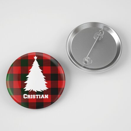 Insignă personalizată cu text - Brad 