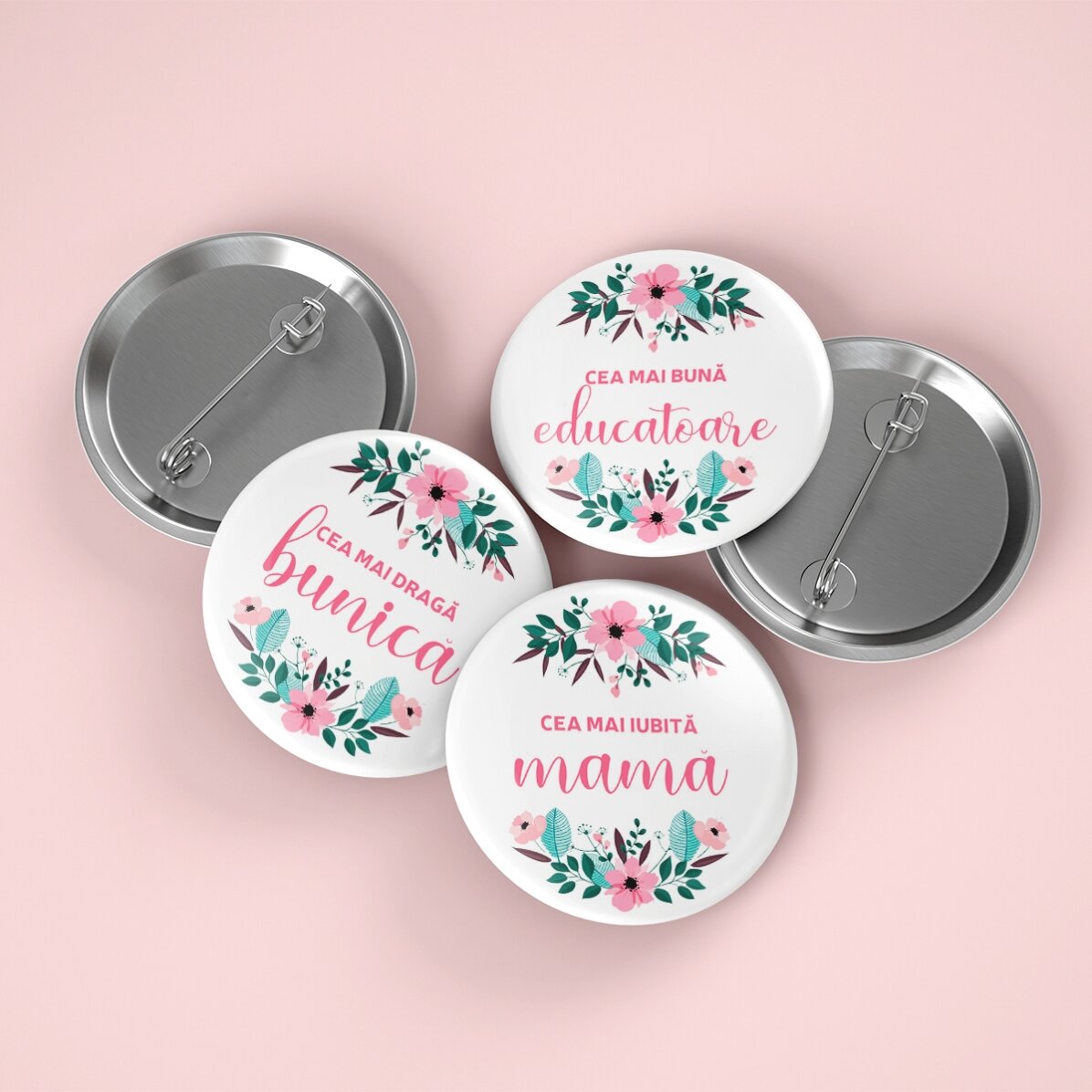 Insignă personalizată cu text - Cea mai dragă