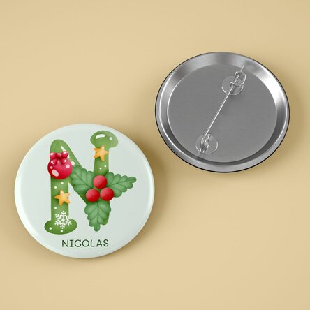 Insignă personalizată cu text - Crăciun