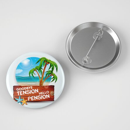 Insignă personalizată cu text - Goodbye, hello 