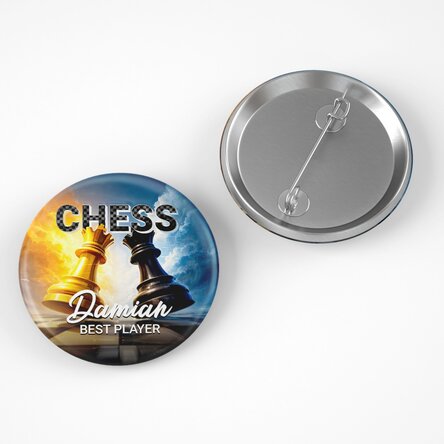 Insignă personalizată cu text - Jucător de șah