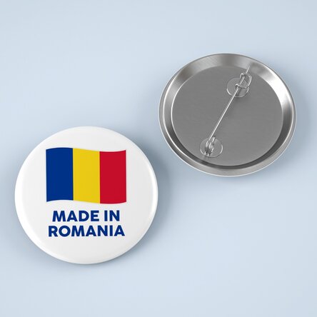 Insignă personalizată cu text - Made in Romania