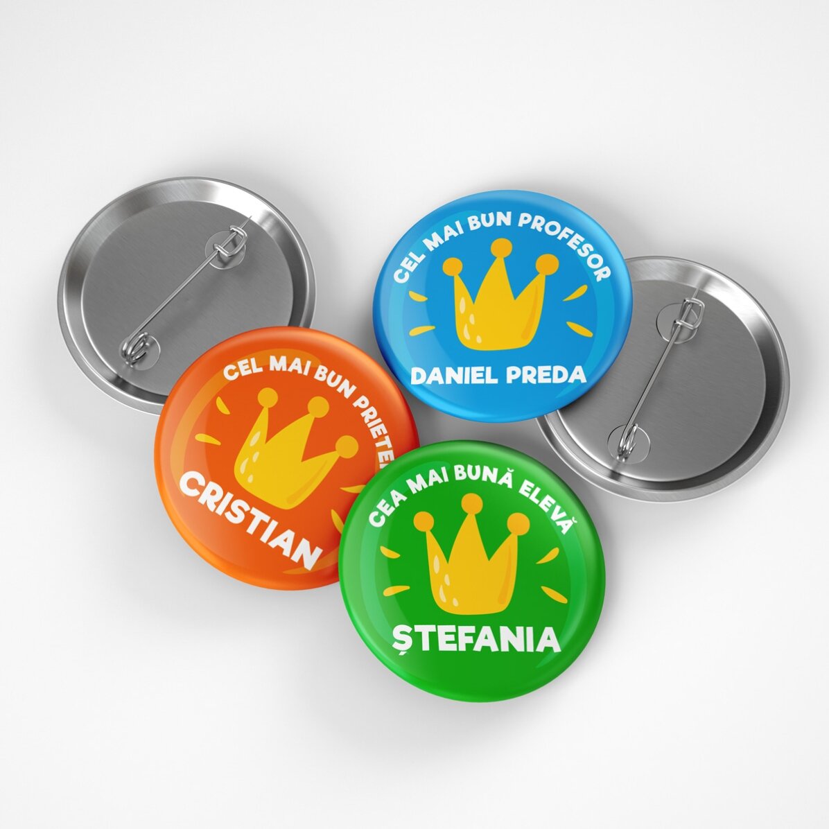 Insignă personalizată cu text - Cel mai bun prieten