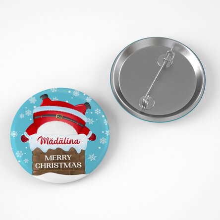 Insignă personalizată cu text - Santa