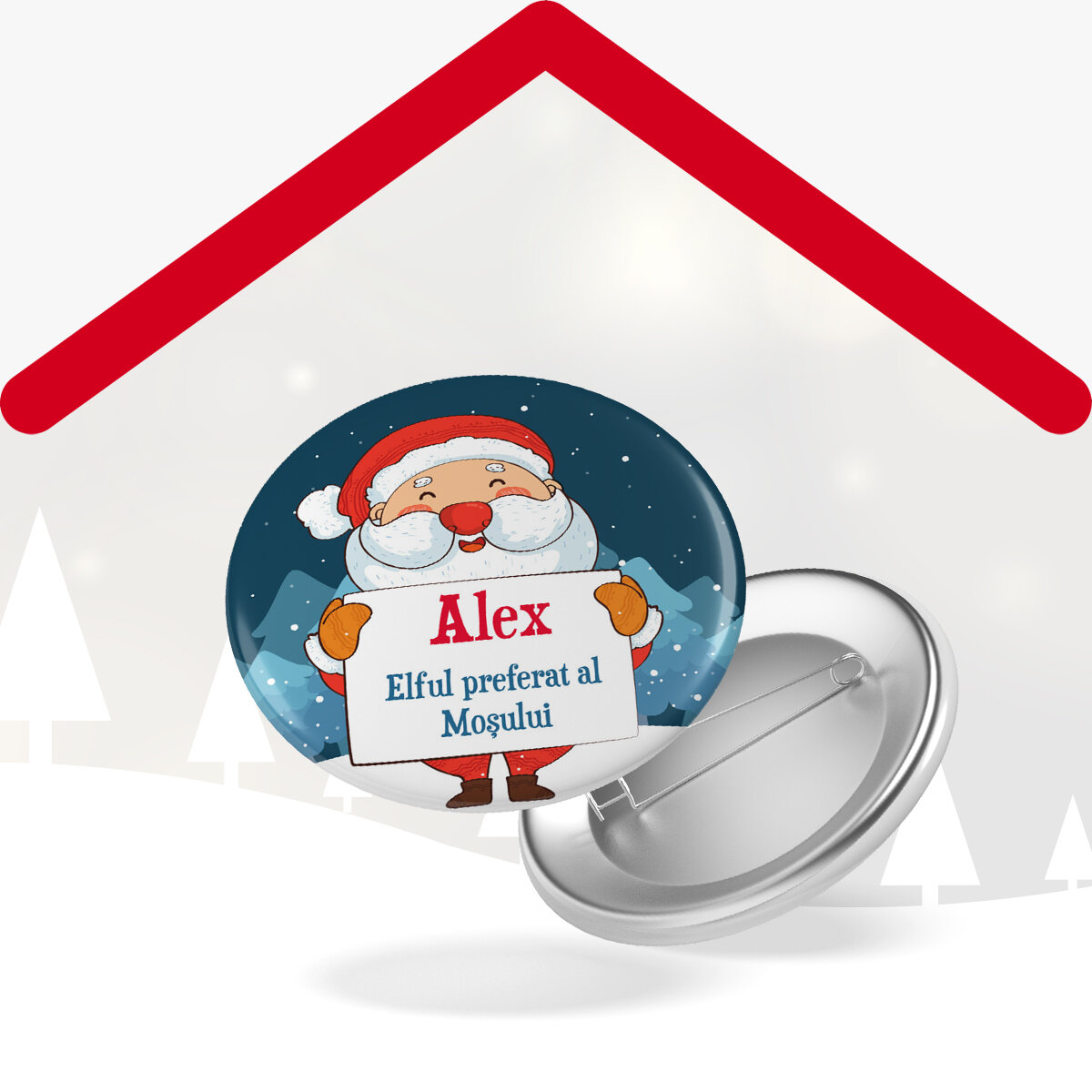 Személyre szabott karácsonyi kitűzők