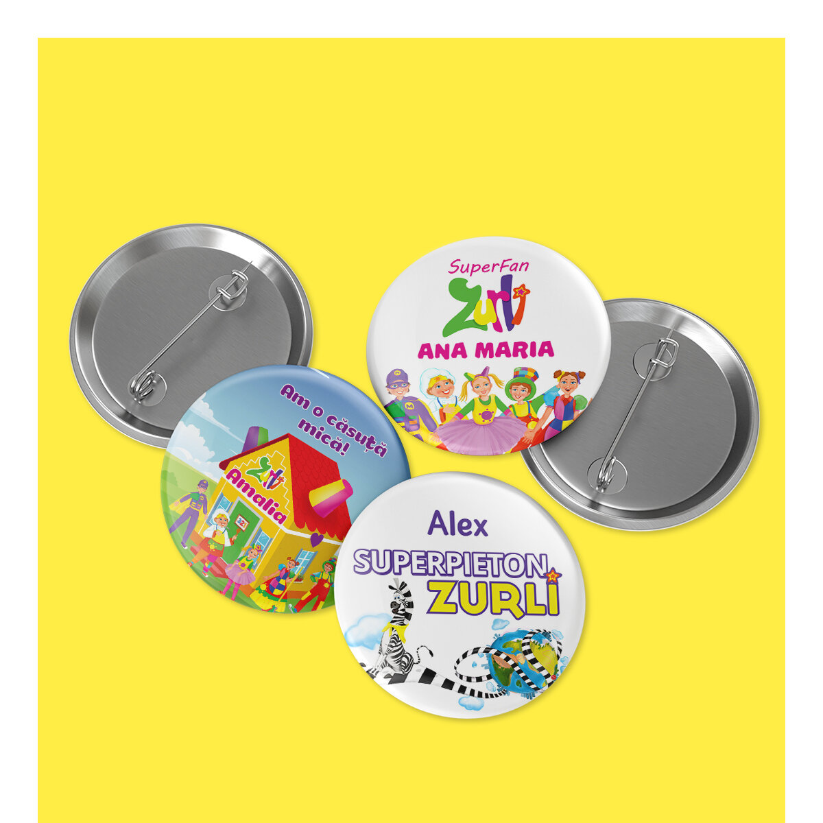 Gasca Zurli hivatalos engedélyével készült személyre szabott jelvények