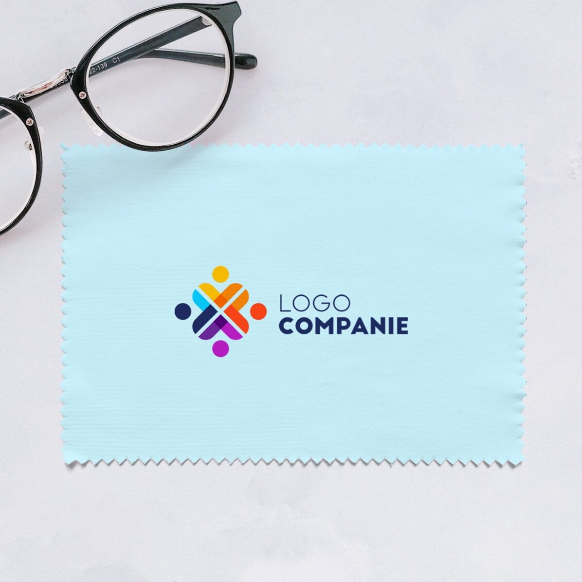 Lavetă pentru curățare ecrane/ ochelari personalizată cu logo