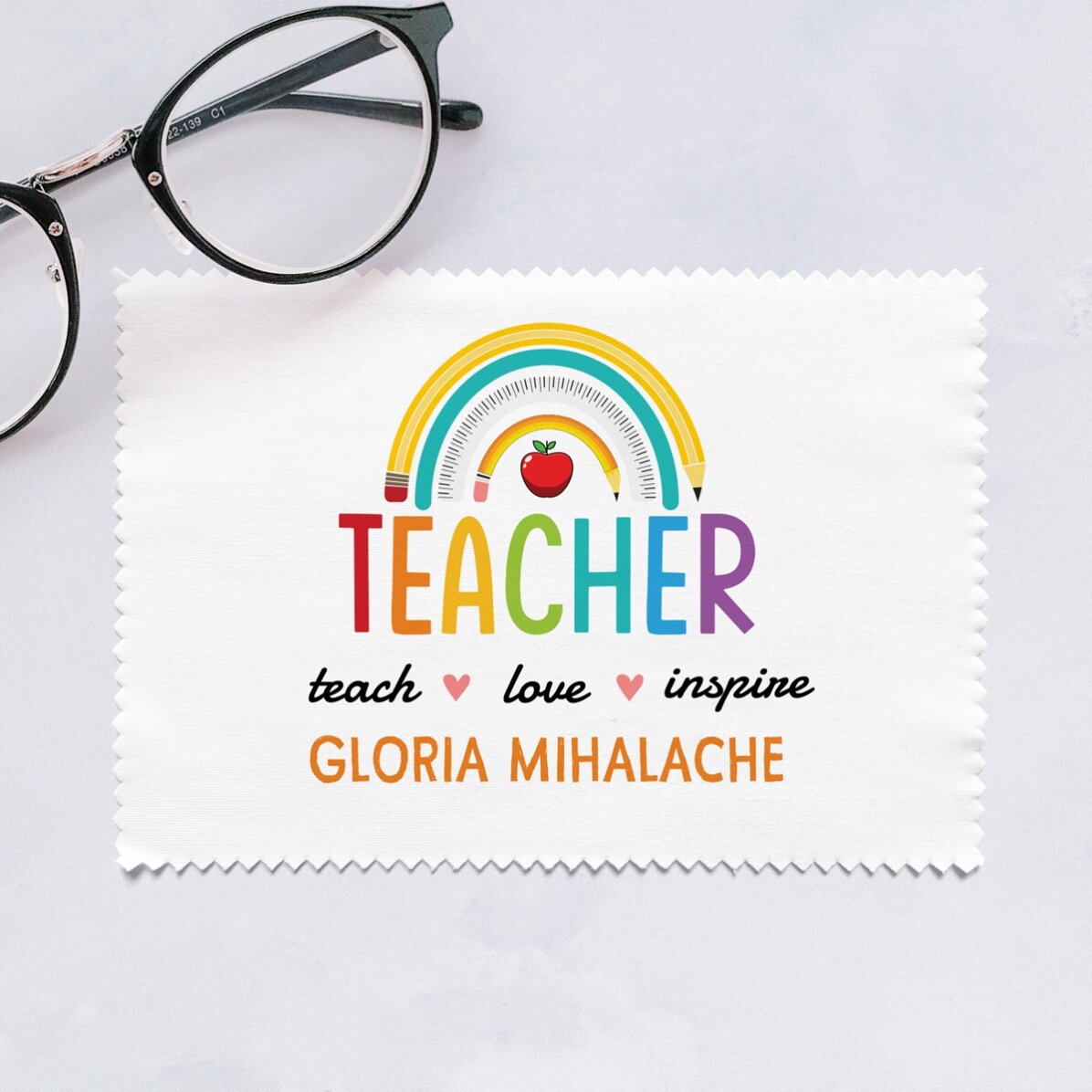 Lavetă personalizată pentru curățare ecrane/ ochelari - Teacher