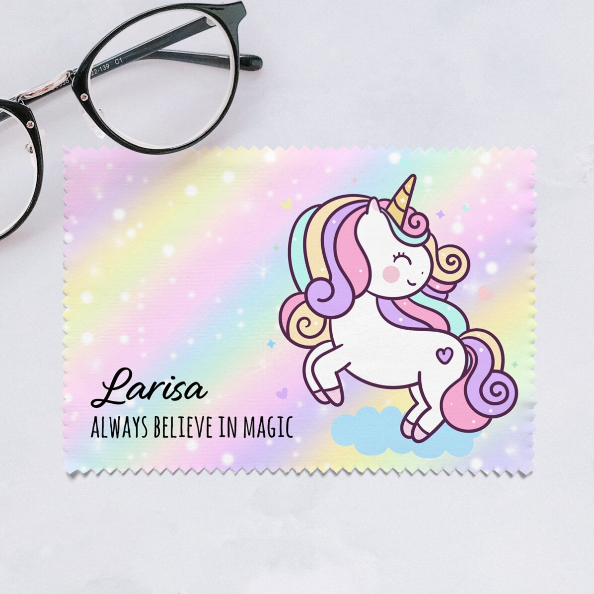 Lavetă personalizată pentru curățare ecrane/ ochelari - Unicorn