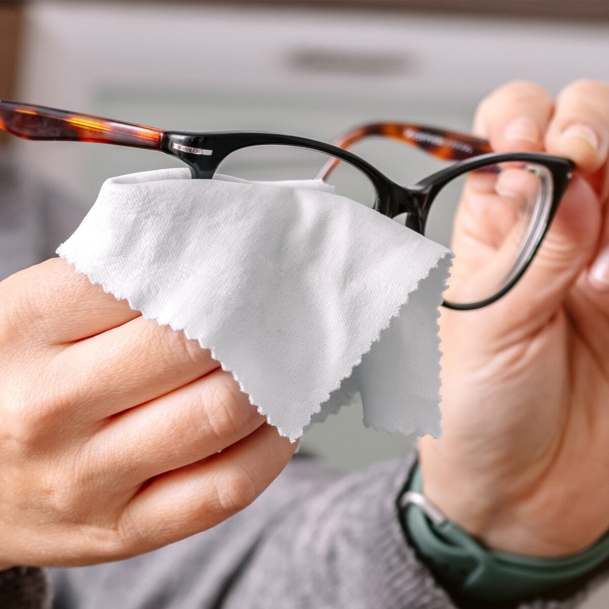 Lavetă personalizată FC Rapid pentru curățare ecrane/ochelari - Logo și mesaj