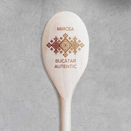 Lingură de lemn personalizată - Bucătar autentic