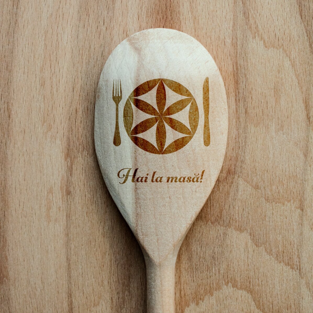 Lingură de lemn personalizată - Bucătar desăvârșit