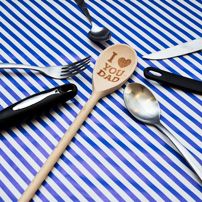 Lingură de lemn personalizată - I love you