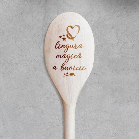 Lingură de lemn personalizată - Lingura magică