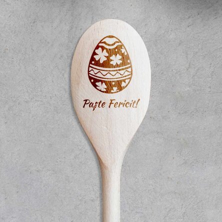 Lingură de lemn personalizată - Paște