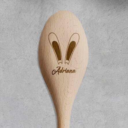 Lingură de lemn personalizată - Rabbit ears