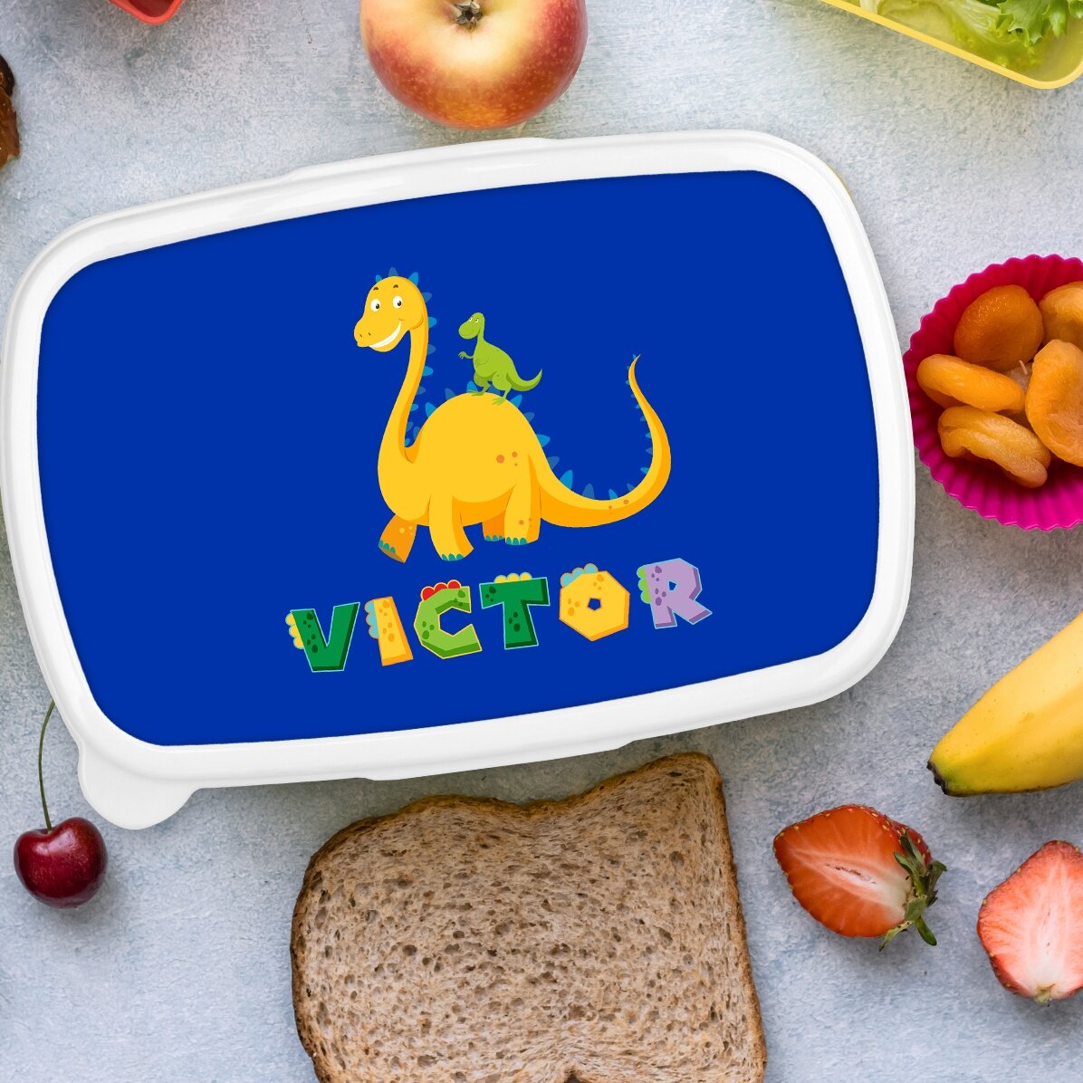 Lunch box, caserolă personalizat cu nume - Dino