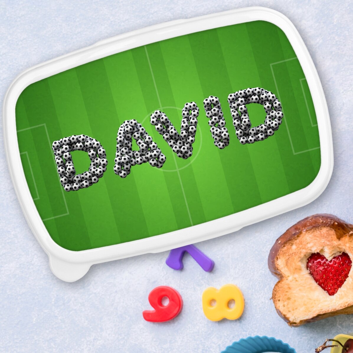 Lunch box, caserolă personalizat cu nume -  Fotbal