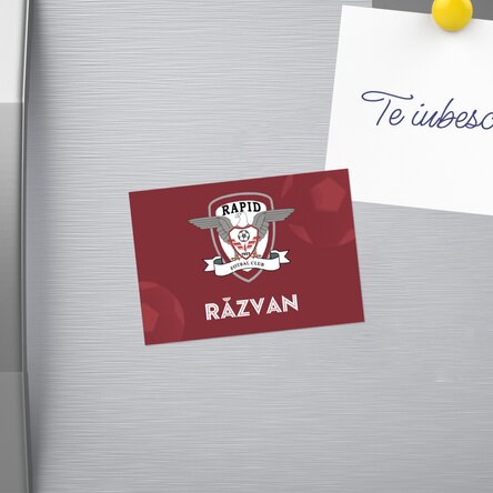 Magnet FC Rapid 10x7 cm personalizat cu nume