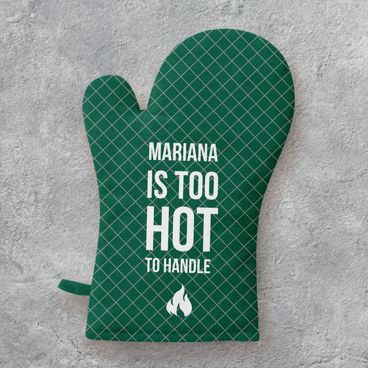 Mănușă de bucătărie personalizată și text - Too hot